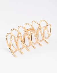 Gold Cut Out Molten Claw Clip
