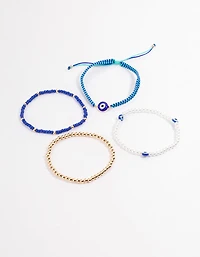 Bracelet Mauvais Œil en or tissé