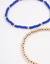 Gold Woven Evil Eye Bracelet