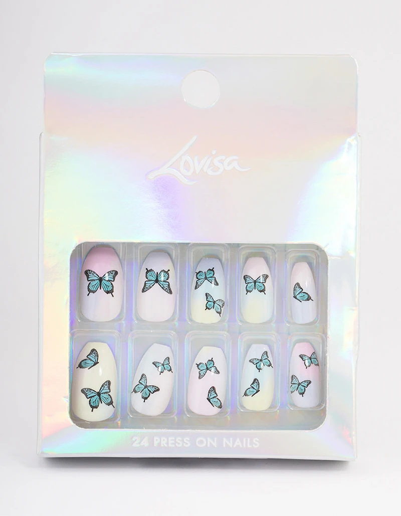 Butterfly Ombre Press On Nails