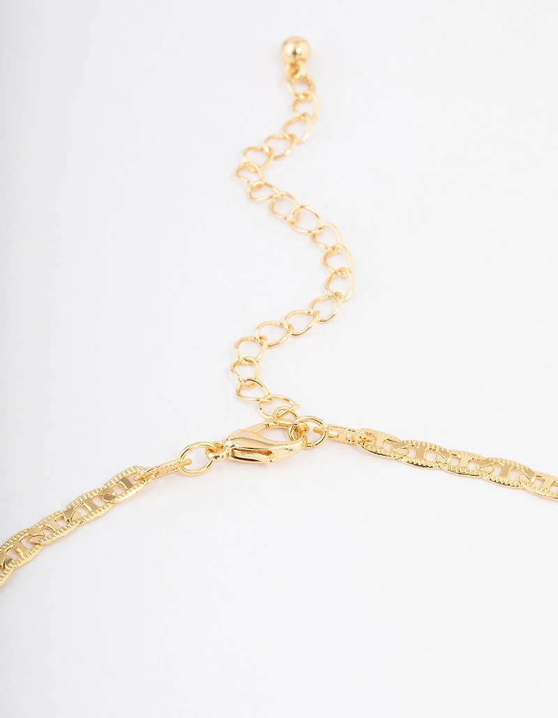 Gold Plated Mariner Chain Butterfly Necklace