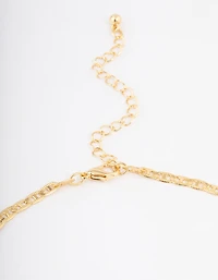 Gold Plated Mariner Chain Butterfly Necklace