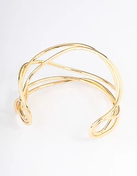 Gold Plated Organic Wire  Bangle