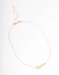 Gold Love Pendant Necklace