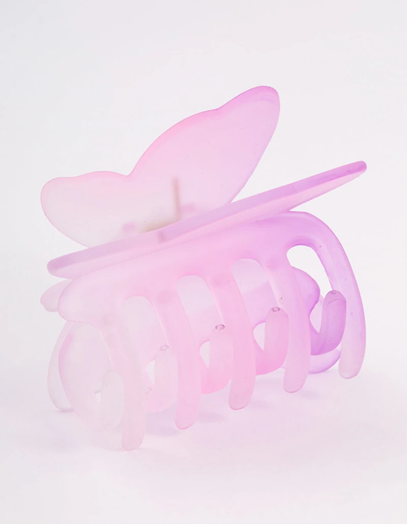 Lilac & Pink Gradient Butterfly Claw Clip