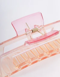 Pink Rectangle Ombre Claw Clip