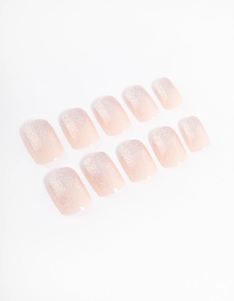 Tweens Blush Glitter Press On Nails