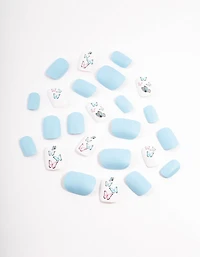 Tweens Blue & Butterfly Press On Nails