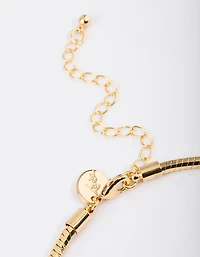 Gold Plated Brass Basic Box Chain Necklace