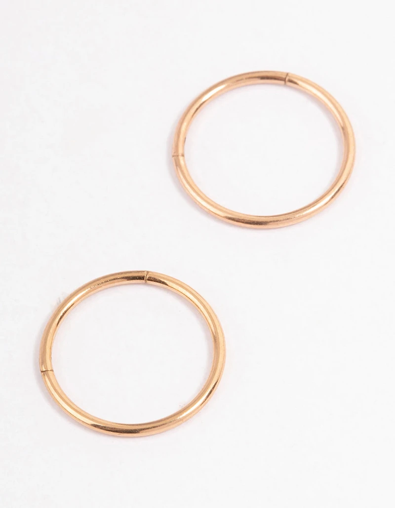Surgical Steel Fine Sleeper Earrings 10mm