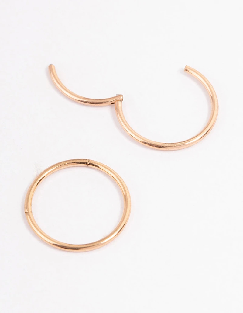 Surgical Steel Fine Sleeper Earrings 10mm