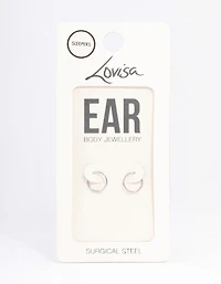 Surgical Steel Fine Sleeper Earrings 8mm