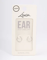 Surgical Steel Fine Sleeper Earrings 10mm