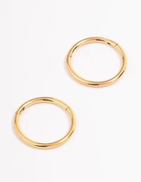 Gold Plated Surgical Steel Fine Sleeper Earrings 8mm