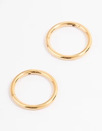 Gold Plated Surgical Steel Sleeper Earrings 10mm
