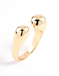 Gold Plated Open Sphere Ring