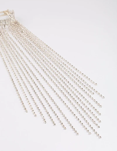 Silver Diamante Statement Pony Tail Clip