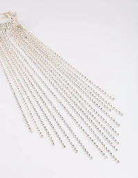 Silver Diamante Statement Pony Tail Clip