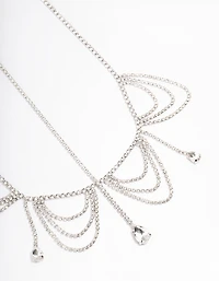 Silver Diamante Drape Head Chain