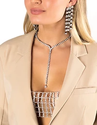 Silver Diamante Bandeau Top