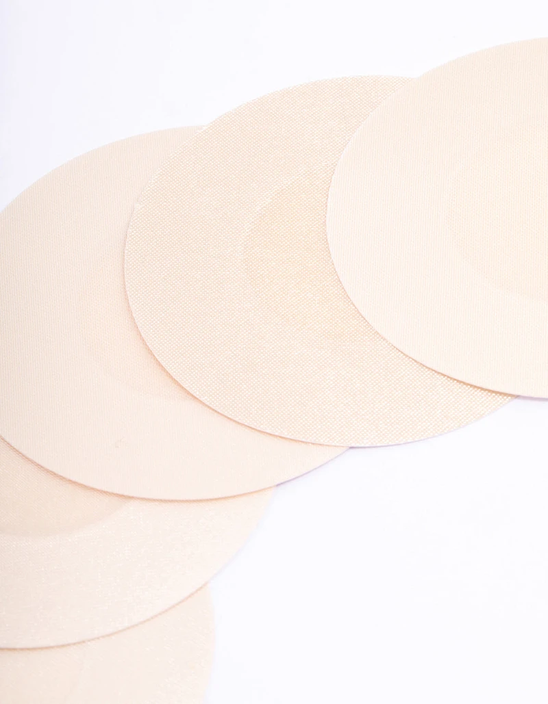 Neutral Fabric Round Nipple Covers Pack