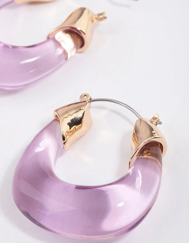 Lovisa Acrylic Medium Tortoiseshell Hoop Earrings Erin Mills