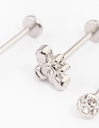 Surgical Steel Cubic Zirconia Bee Flat Back Pack