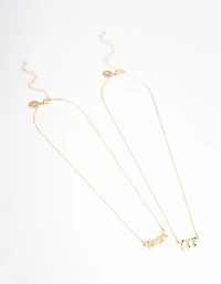 Gold Plated Angel Number '777' Layered Necklace