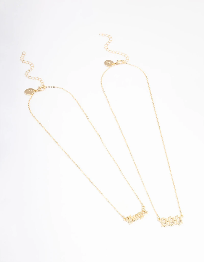Gold Plated Angel Number '888' Layered Necklace