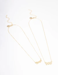 Gold Plated Angel Number '888' Layered Necklace