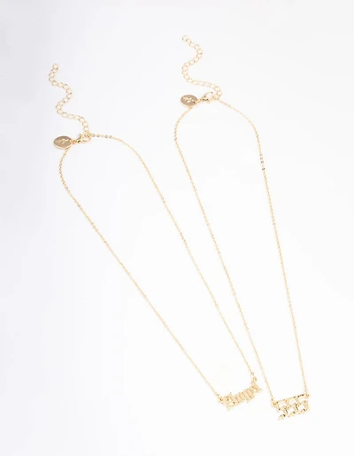 Gold Plated Angel Number '555' Layered Necklace