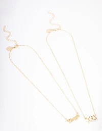 Gold Plated Angel Number '333' Layered Necklace