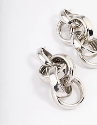 Silver Multi Link Drop Earrings