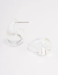 Acrylic Chubby Mini Hoop Earrings