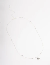 Silver Diamante Satelite Chain Necklace