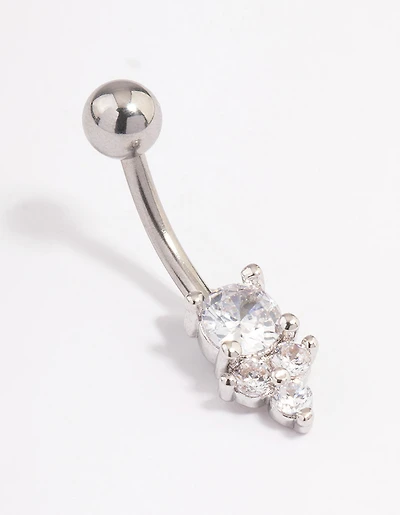 Surgical Steel Round & Triangle Claw Belly Ring