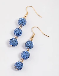 Boucles d’oreilles Blue Shambala Ball Drop