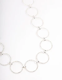 Ceinture circulaire en gros diamants argentés