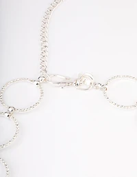 Ceinture circulaire en gros diamants argentés