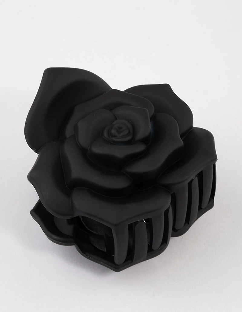 Pince romantique en plastique à pince de rose noire