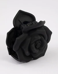Pince romantique en plastique à pince de rose noire