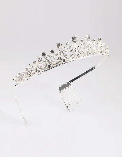 Silver Leaf Delicate Crown Headband