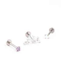 Titanium Cubic Zirconia Marquise Leaf Flat Back Pack