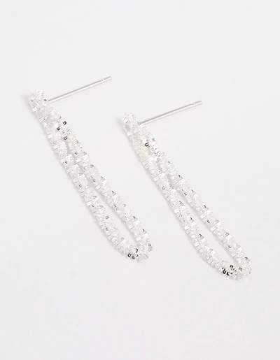 Sterling Silver Loop Dangle Earrings