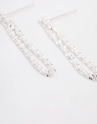 Sterling Silver Loop Dangle Earrings