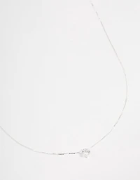Sterling Silver Classic Claw Pendant Necklace
