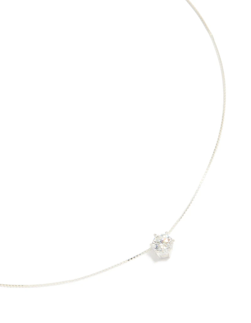 Sterling Silver Classic Claw Pendant Necklace