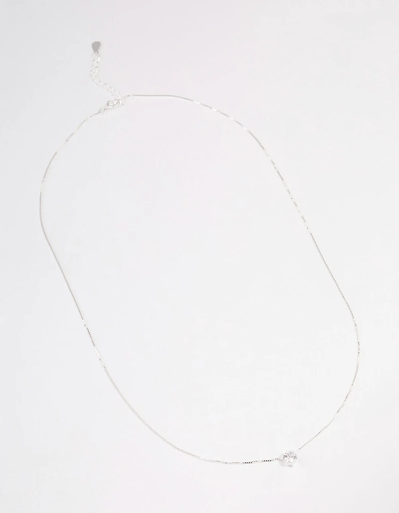Sterling Silver Classic Claw Pendant Necklace