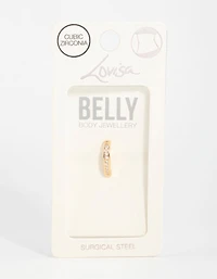 Gold Plated Surgical Steel Curved Belly Ring