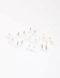 Gold Garden Mixed Stud Earrings 8-Pack